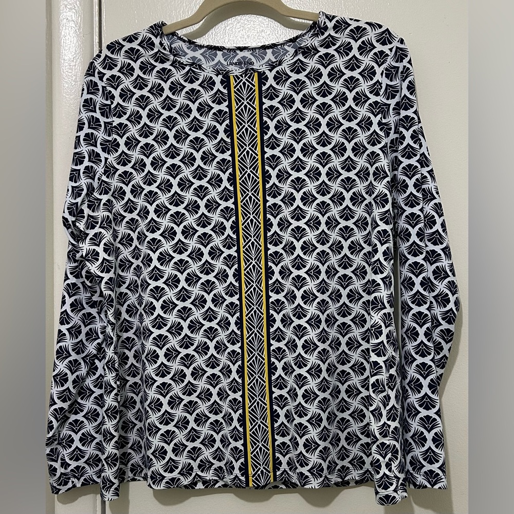 Lands’ End size XL 18 SPF 50 stretchy sun/rash shirt